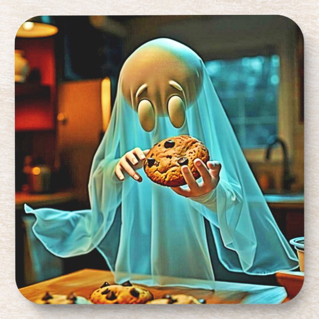 Ghost's Craving for Cookies Coaster (Front)