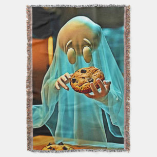 Ghost's Craving for Cookies Throw Blanket