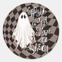 Ghosts Don’t Give a Sheet Round Stickers