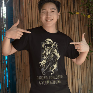 Ghosts Don't Play Nice: Evil Ghost with Gun T-Shirt