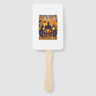 Ghosts Goblins Halloween Come Play October Haunted Hand Fan