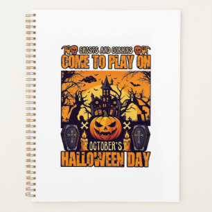 Ghosts Goblins Halloween Come Play October Haunted Planner