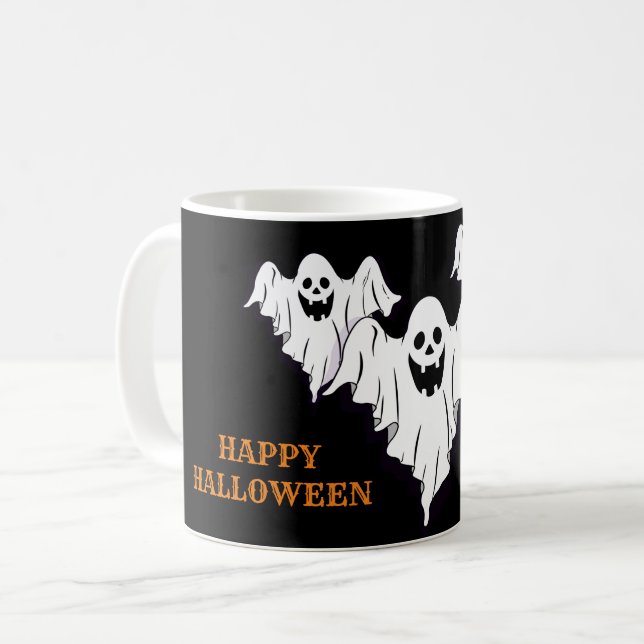 Ghosts Halloween Mug (Front Left)