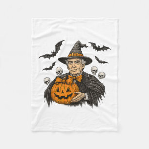 Ghosts Halloween Spooky Boo Zombie Pumpkin Skeleto Fleece Blanket