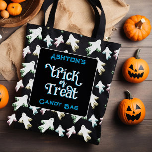 Ghosts Halloween Trick or Treat Personalised Bag