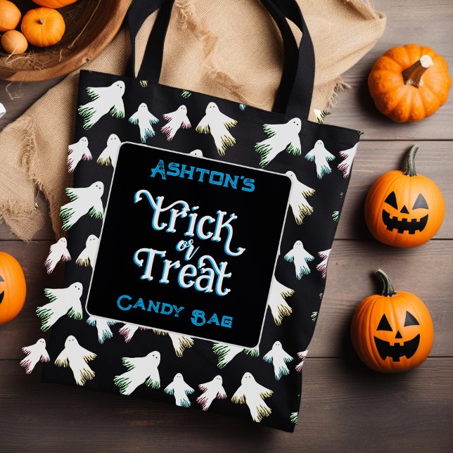 Ghosts Halloween Trick or Treat Personalised Bag (Creator Uploaded)