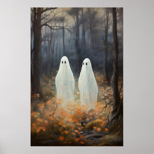 Ghosts in Woods Print, Gothic Cottagecore (Digital Poster