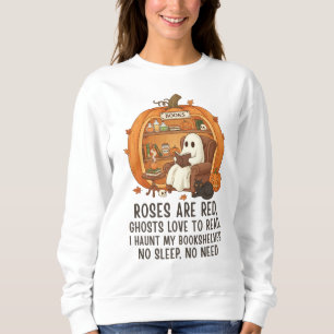 Ghosts Love To Read - Funny Halloween Book Lover Sweatshirt
