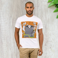Ghosts On A Tombstone Mens T-Shirt