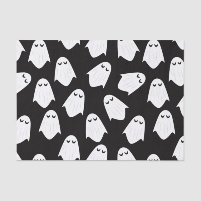Ghosts pattern silhouette tissue paper (Front)