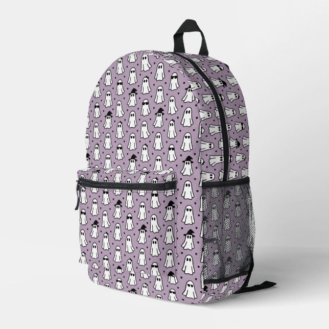 Ghosts Printed Backpack (Back Corner Right)
