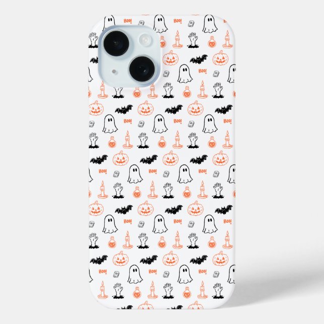 Ghosts Pumpkins Bats Boo Halloween Case (Back)