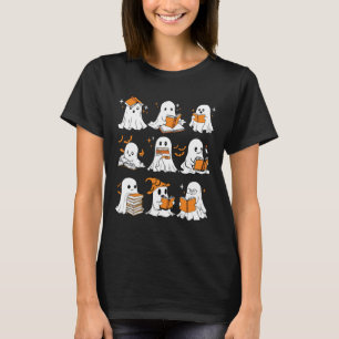 Ghosts Reading Books Lovers Club Booooks Halloween T-Shirt