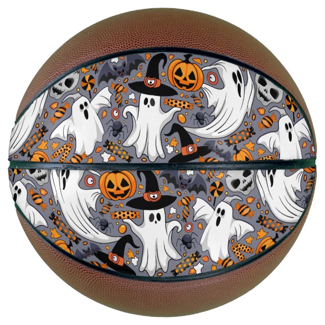 Ghosts Spooky and Creepy Cute Monsters Basketball (Front)