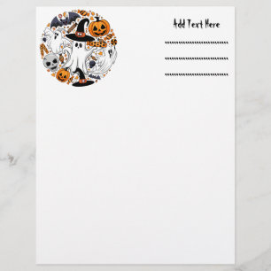 Ghosts Spooky and Creepy Cute Monsters Custom Letterhead
