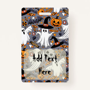 Ghosts Spooky and Creepy Cute Monsters ID Badge