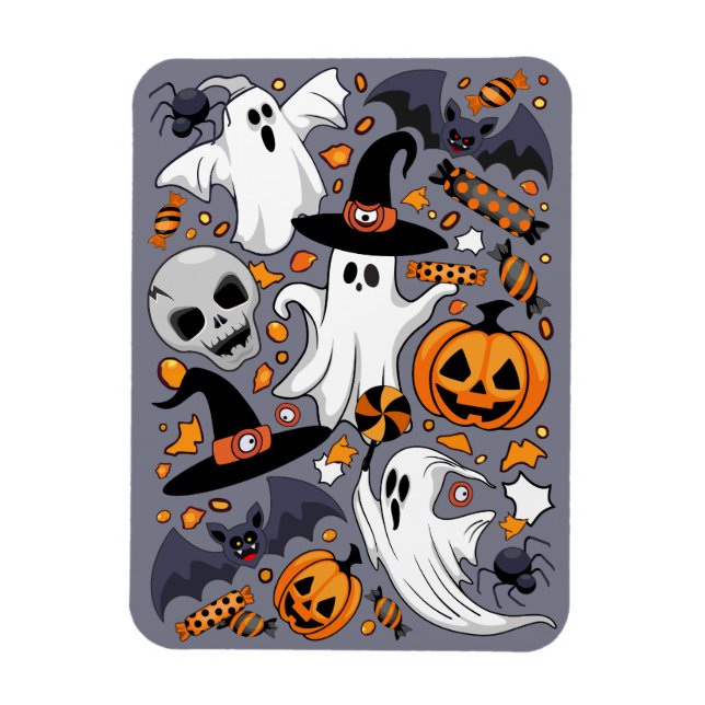 Ghosts Spooky and Creepy Cute Monsters Magnet (Vertical)