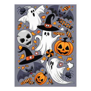 Ghosts Spooky and Creepy Cute Monsters Photo Print