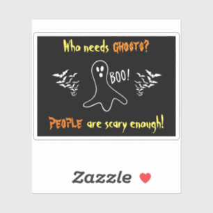 Ghosts vs. People Custom-Cut Vinyl Sticker