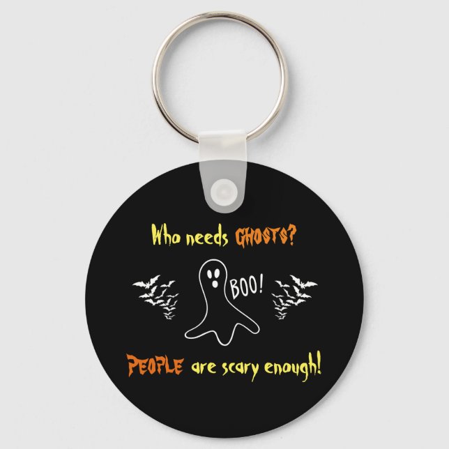 Ghosts vs. People Key Ring (Front)