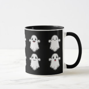 Ghosts With Different Facial Expressions Halloween Mug