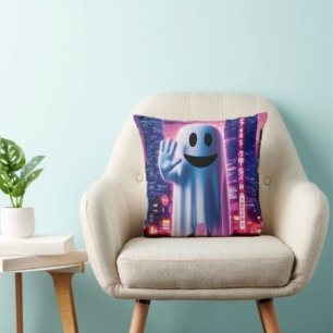 Ghosty Wave & Urban Lights  Cushion