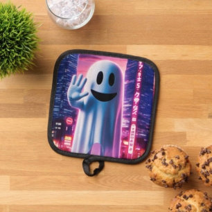 Ghosty Wave & Urban Lights  Pot Holder