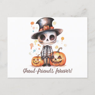Ghoul-friends Forever Ghoul Fun & Modern Halloween Holiday Postcard