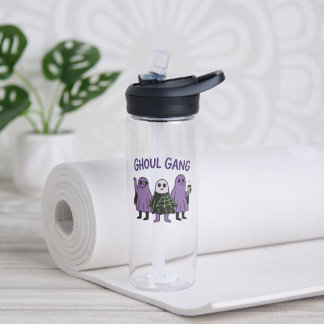 Ghoul Gang Cute Skeleton Funny Halloween Yoga Water Bottle