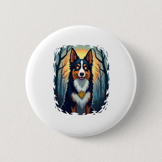 Ghoul Greyhound Dash 6 Cm Round Badge (Front)