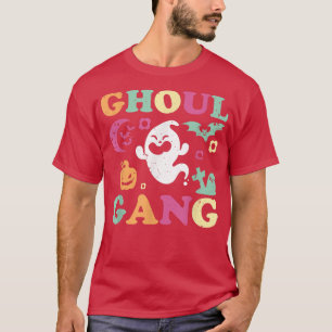 Ghoul Groovy Hey Boo Pumpkin Crew Halloween Retro  T-Shirt