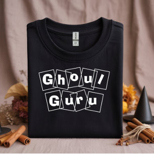 Ghoul Guru white halloween typography T-Shirt
