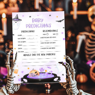 Ghoul Halloween Baby Shower Baby Predictions Game