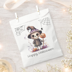 Ghoul in Witches Hat Spiderwebs Happy Halloween Favour Bags