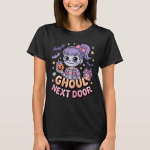 Ghoul Next Door Cute Halloween Ghost Girl Ts Stars T-Shirt