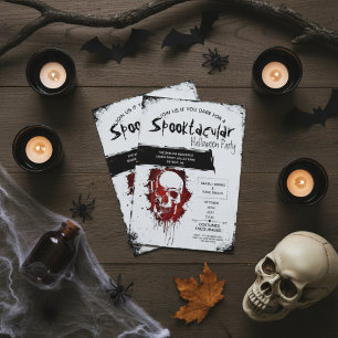 Ghoulish Gathering: Halloween Skull Costume Party  Invitation