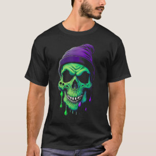 Ghoulish Gooo Spooky Slime Skull T-Shirt