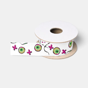 Ghoulishly Cute Zombie Hugs & Kisses! XOXO Satin Ribbon