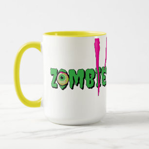 Ghoulishly Fun Funny Rippin' Zombie Halloween Mug