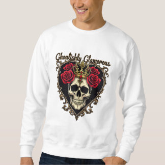 Ghoulishly Glamourous, Halloween Elegance Design Sweatshirt