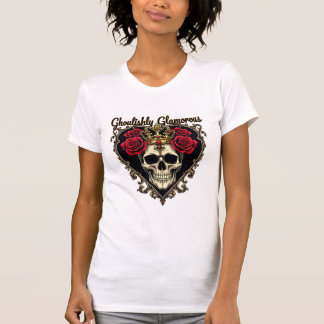 Ghoulishly Glamourous, Halloween Elegance Design T-Shirt
