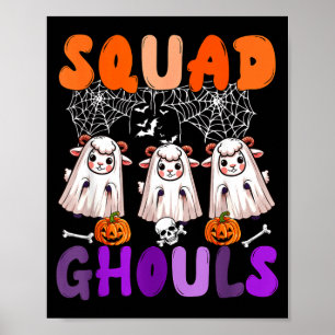 Ghouls halloween squad three cute sheeps cosplay poster