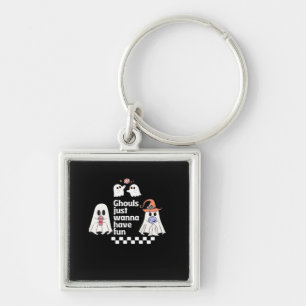 Ghouls Just Wanna Have Fun Autumn Vibes Key Ring