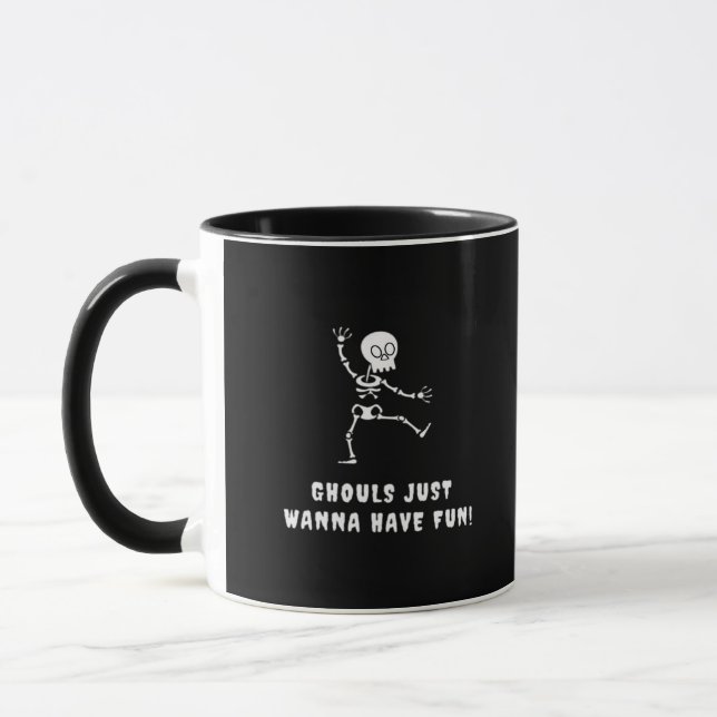 Ghouls Just Wanna Have Fun – Bats, Boots  Booze Mug (Left)