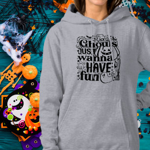 Ghouls Just Wanna Have Fun Black Halloween Hoodie