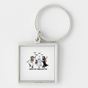 Ghouls Just Wanna Have Fun - Dancing Skeleton Spoo Key Ring