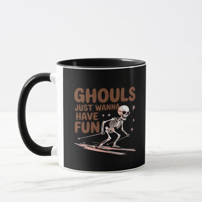 Ghouls Just Wanna Have Fun For Halloween And Fall  Mug (Left)