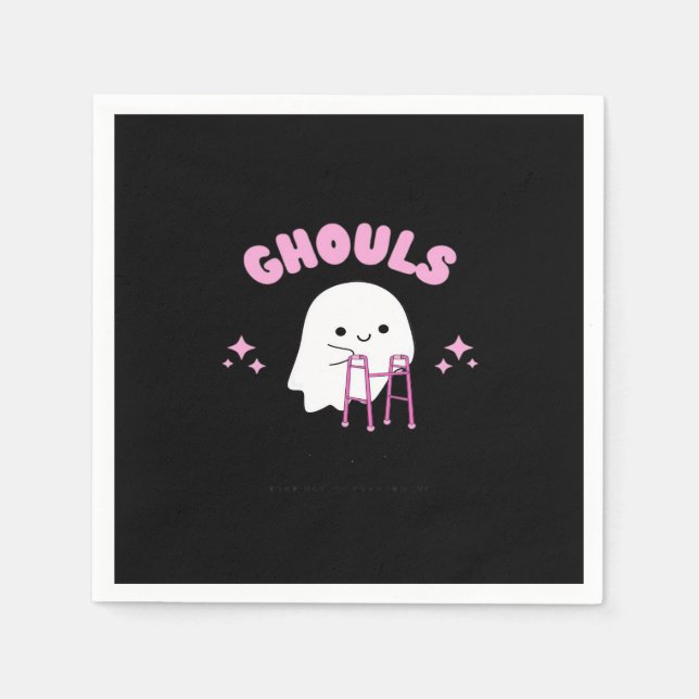 Ghouls Just Wanna Have Fun Funny & Sloth Napkin (Front)