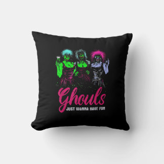 Ghouls Just Wanna Have Fun - Funny Vintage Hallowe Cushion