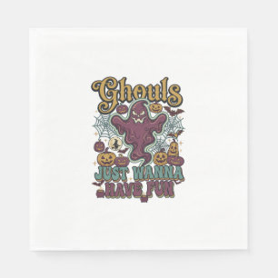 Ghouls Just Wanna Have Fun Ghost Pumpkins Witch Mo Napkin